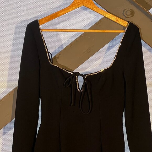 S House of CB ROSA Black Crystal Embellished Maxi Dress - Picture 3 of 10